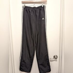 Adidas Black Track Pants with Signature Stripes